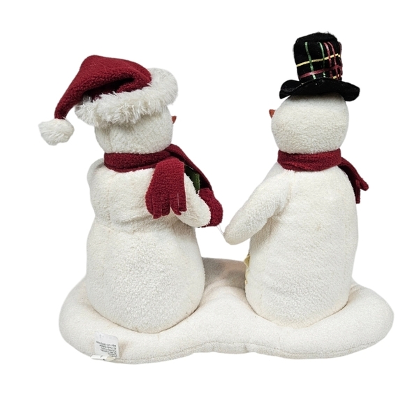 Hallmark Mr & Mrs Snowman Jingle Pals Plush Animated Singing Partially Works - Picture 5 of 10